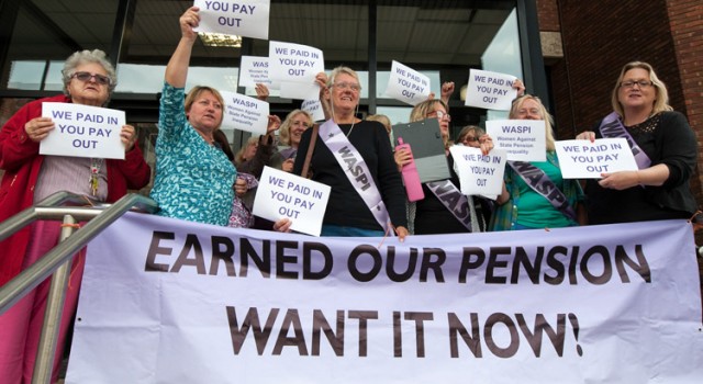 WASPI campaigners outside Thanet District Council in Margate