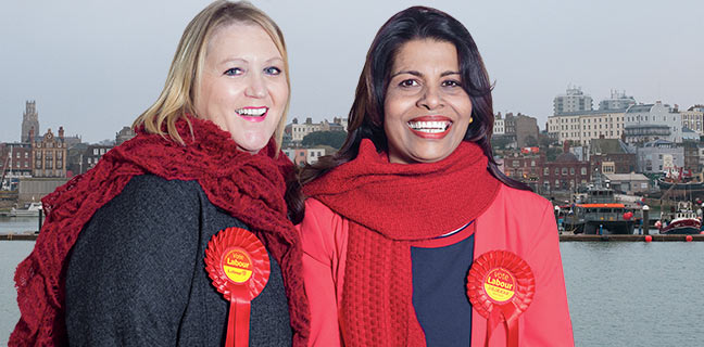Karen Constantine and Raushan Ara, Labour Party candidates for the Kent County Council elections on May 4th 2017