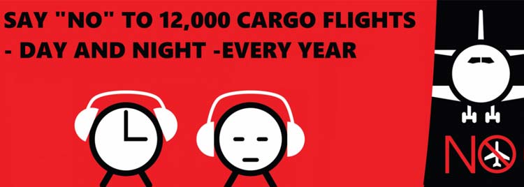 No Night Flights Campaign Graphic