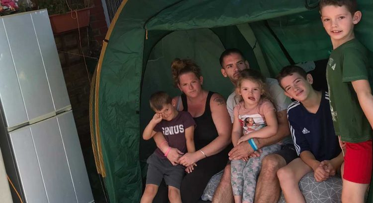 Image of Ramsgate family living in a tent