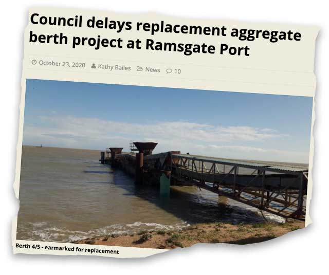 Ramsgate Port news clipping Oct 23 2020