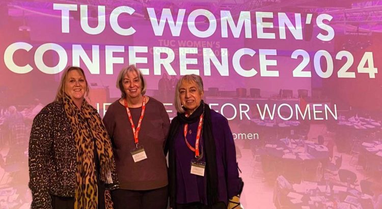 A picture of three delegates at TUC Women's Conference