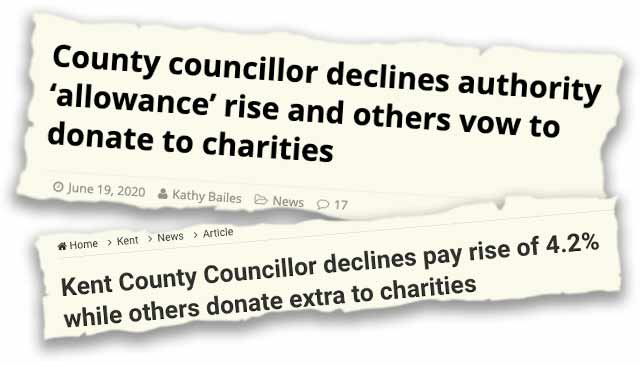 Councillor pay rise news clip illustration