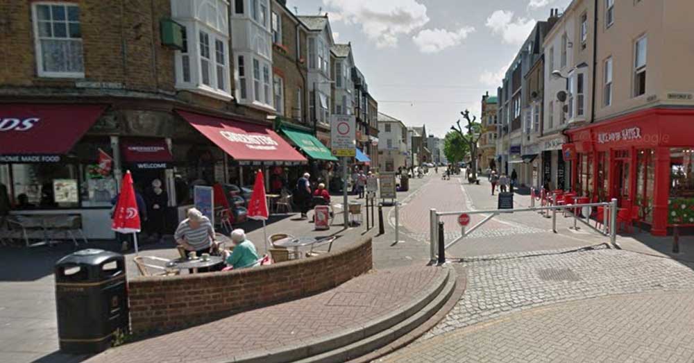 google street view of a gate in Herne Bay